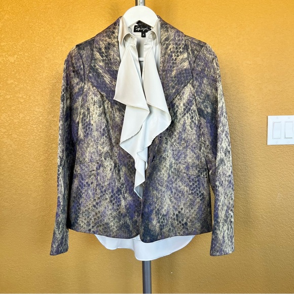 Classiques Entier Atalier Jacquard Shiny Blazer Jacket - Picture 8 of 8
